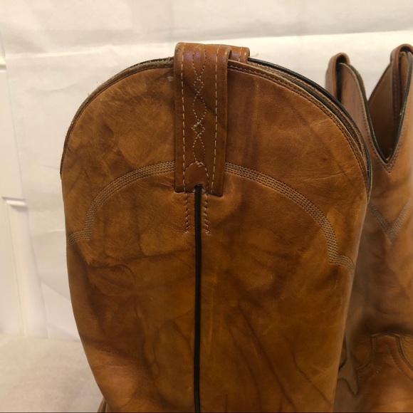 The El Dorado Cowboy Boots Leather Brown 10D amazing shape - Picture 7 of 12